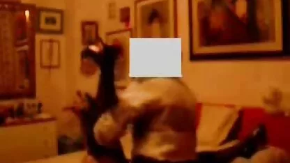 Volwassen Afro-Amerikaans koppel tiener meisje neuken met anale seks